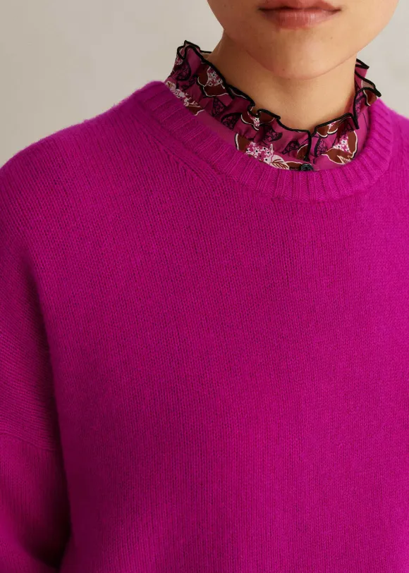 Merino Cashmere Relaxed Crop Jumper + Snood