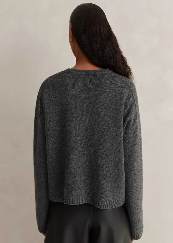 Merino Cashmere Relaxed Crop Jumper + Snood