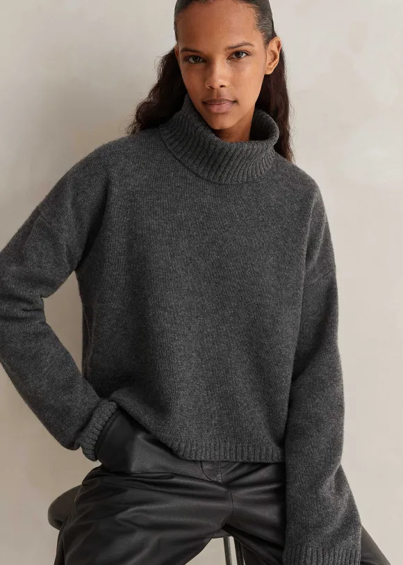 Merino Cashmere Relaxed Crop Jumper + Snood