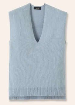 Merino Cashmere Relaxed V-Neck Vest