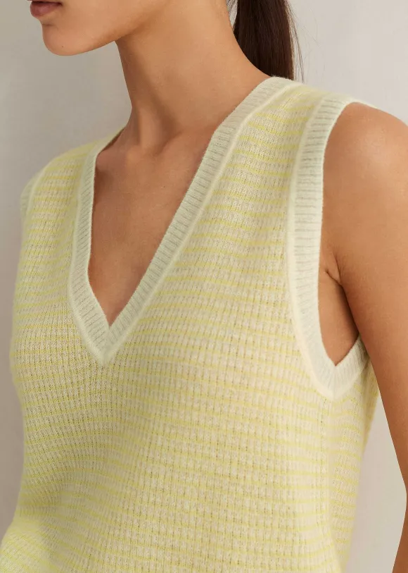 Merino Cashmere Silk Lace Stitch Vest