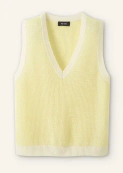 Merino Cashmere Silk Lace Stitch Vest