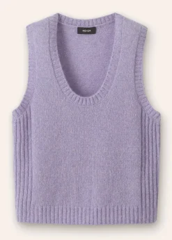 Merino Cashmere Silk Scoop Neck Vest