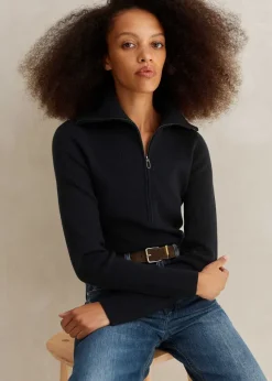 Merino Stretch Half Zip Jumper