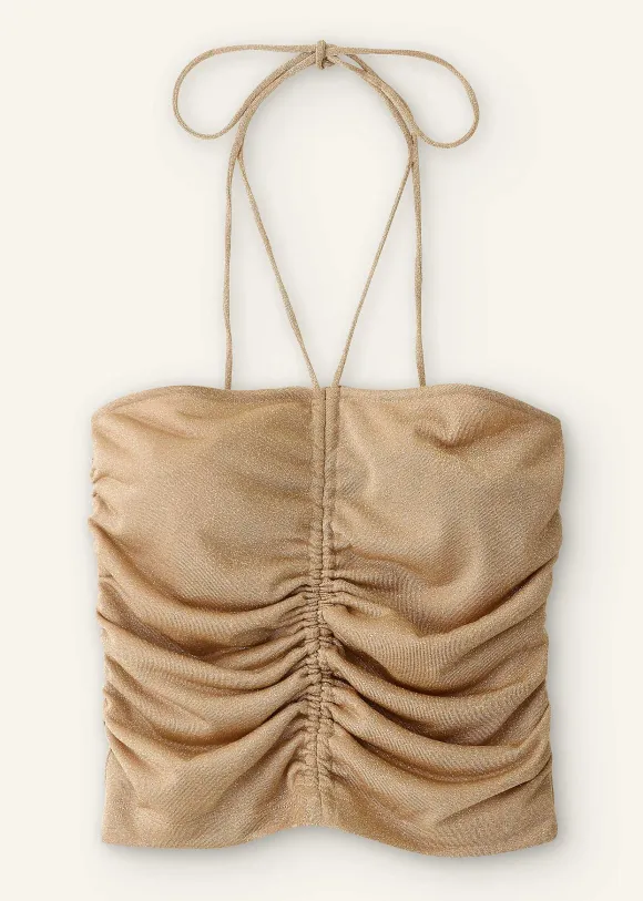 Metallic Bandeau Top