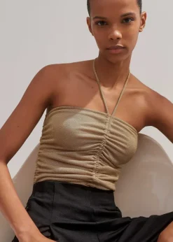 Metallic Bandeau Top