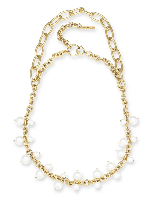 Multi Chain + Pearl Necklace