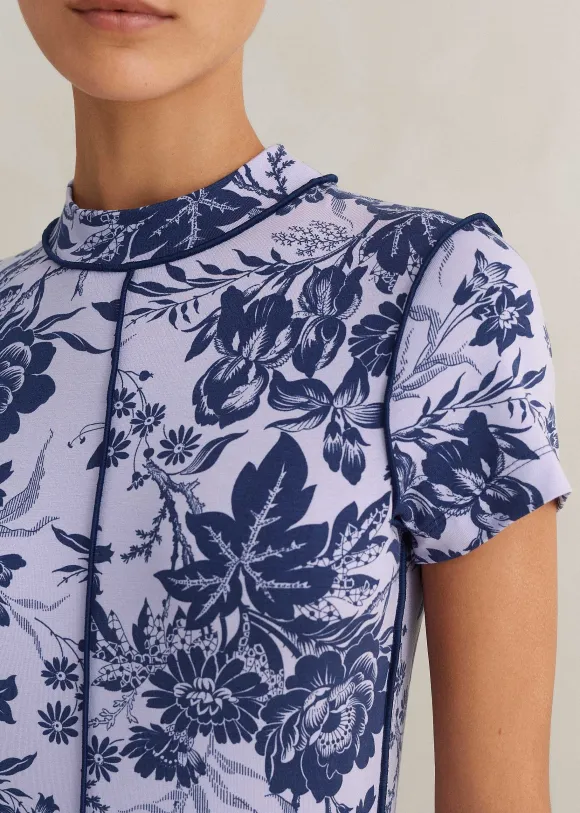 Mystic Floral Print Cap Sleeve Maxi Dress