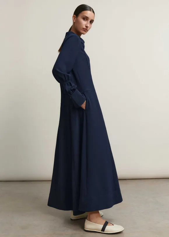 Panelling Detail Maxi Shirt Dress