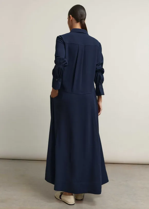 Panelling Detail Maxi Shirt Dress