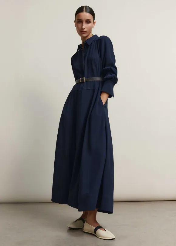 Panelling Detail Maxi Shirt Dress