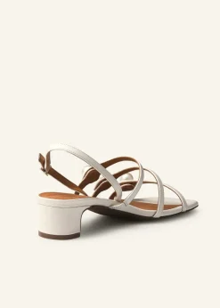 Pearl Detail Nappa Kitten Sandal