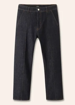 Pin Tuck Kick Flare Crop Jean