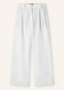 Pleated Straight-Leg Trainer-Grazer Trouser