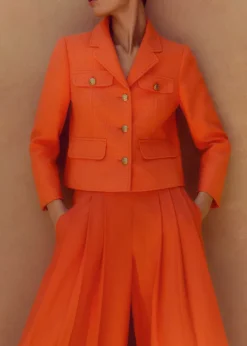 Pleated Ultra Wide-Leg Trouser + Jacket Suit