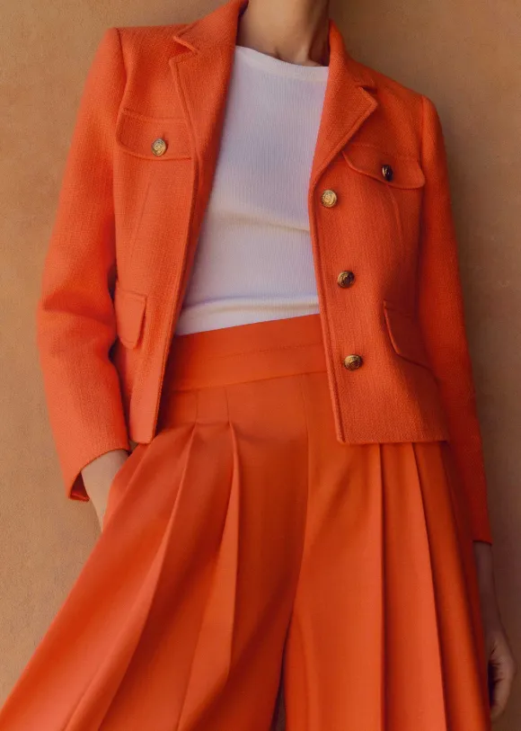 Pleated Ultra Wide-Leg Trouser + Jacket Suit