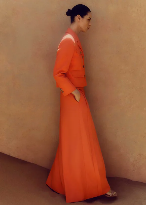 Pleated Ultra Wide-Leg Trouser + Jacket Suit