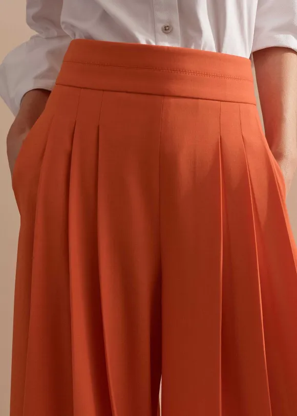 Pleated Ultra Wide-Leg Trouser