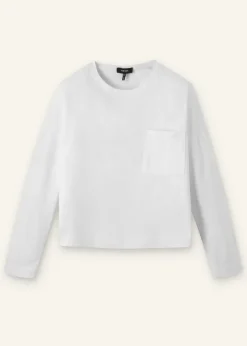 Pocket Detail Boxy Long Sleeve Top