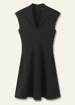 Ponte Cap Sleeve Fit And Flare Dress