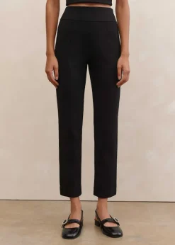 Ponte Split Hem Crop Trouser