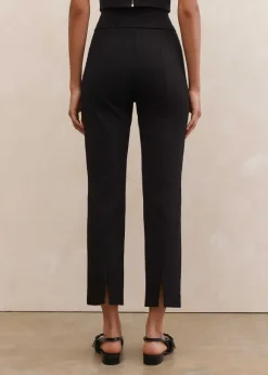 Ponte Split Hem Crop Trouser