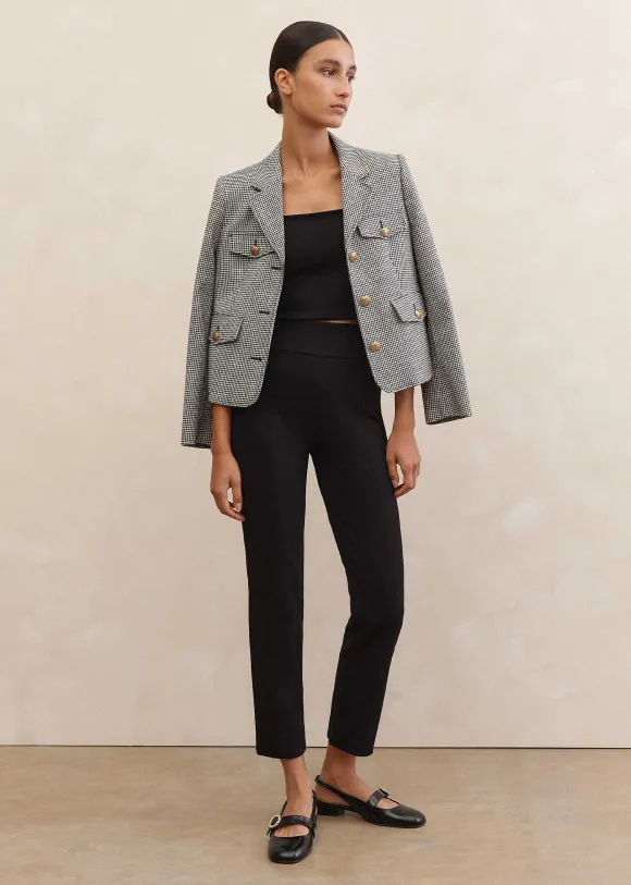 Ponte Split Hem Crop Trouser