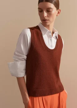 Pure Cashmere Scoop Neck Vest