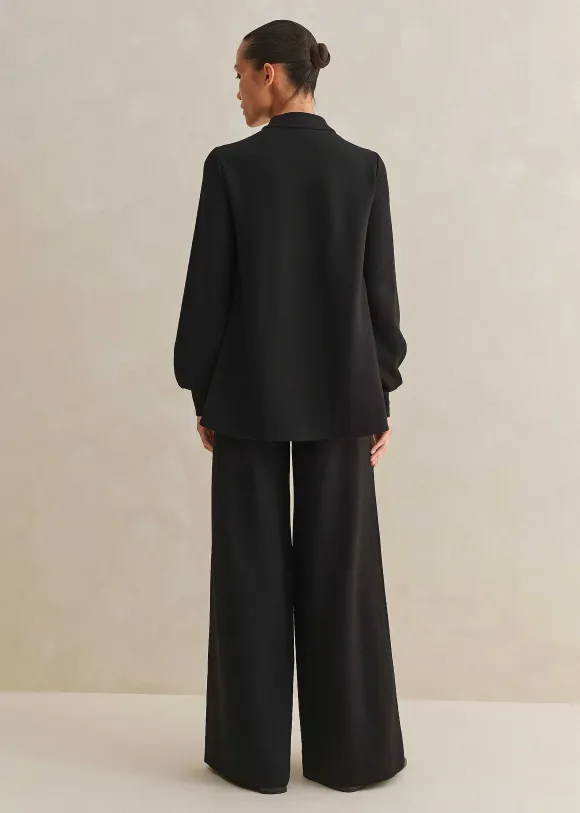 Regular-Length Travel Tailoring Wide-Leg Palazzo Co-Ord