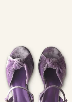 Ruched Velvet Knot Platform