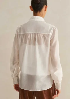 Scallop Pleat Detail Blouse + Cami