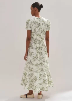 Shadow Berry Print Maxi Dress