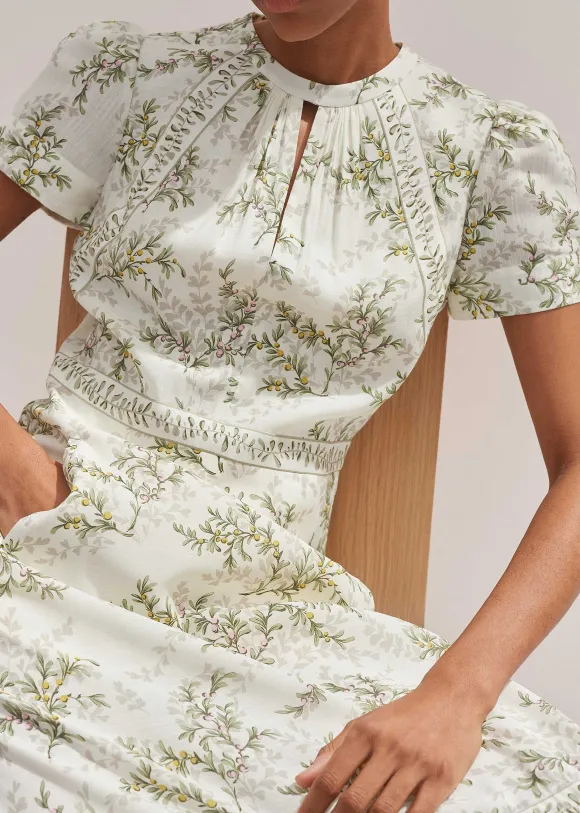 Shadow Berry Print Maxi Dress