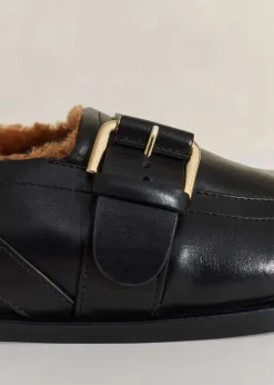Shearling Buckle Clog