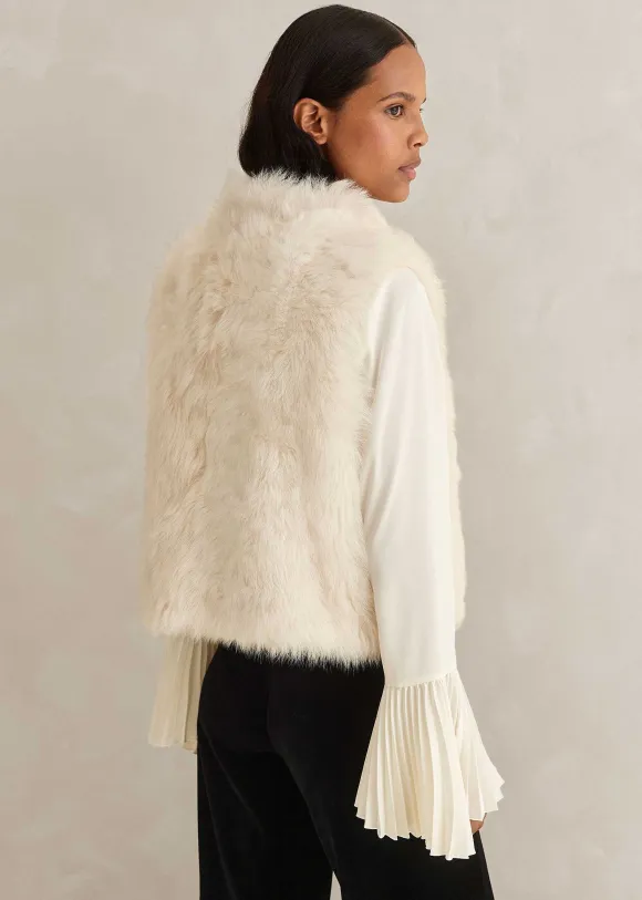 Shearling Reversible Cropped Gilet