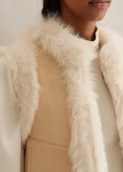 Shearling Reversible Cropped Gilet