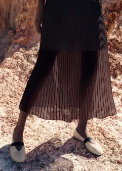Sheer Panelled Evening Knit Maxi Dress