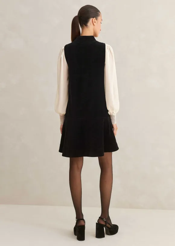 Sheer Sleeve Crew Neck Layering Top