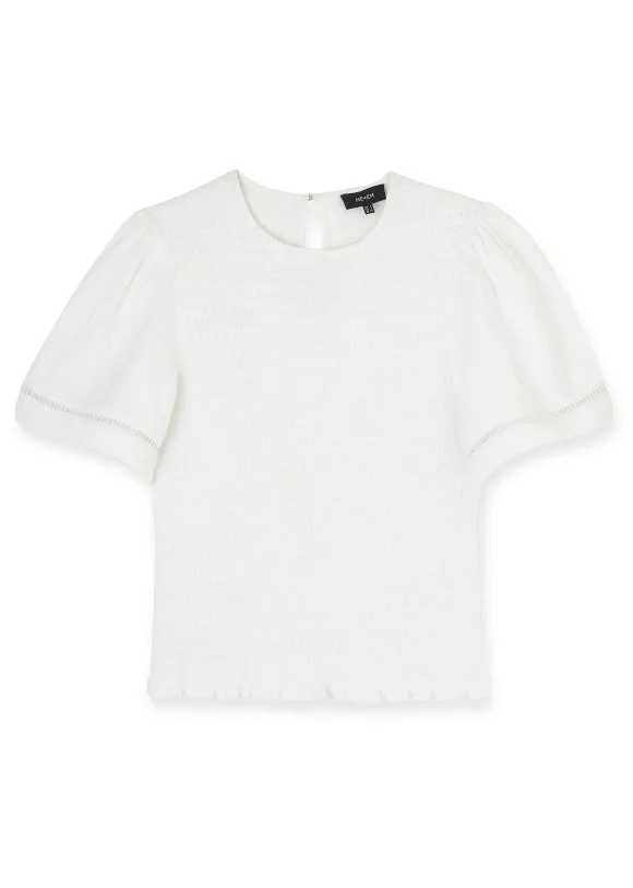 Shirred Cheesecloth T-Shirt