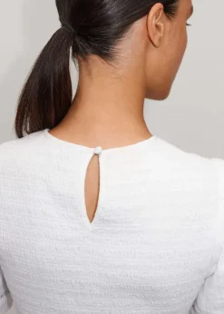 Shirred Cheesecloth T-Shirt