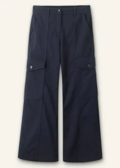 Short Length Cotton Flared Cargo Trouser