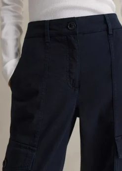 Short Length Cotton Flared Cargo Trouser