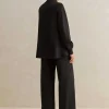 Short Length Travel Tailoring Wide-Leg Palazzo Co-Ord