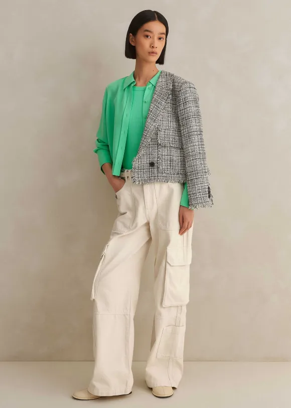 Silk Cropped Shirt
