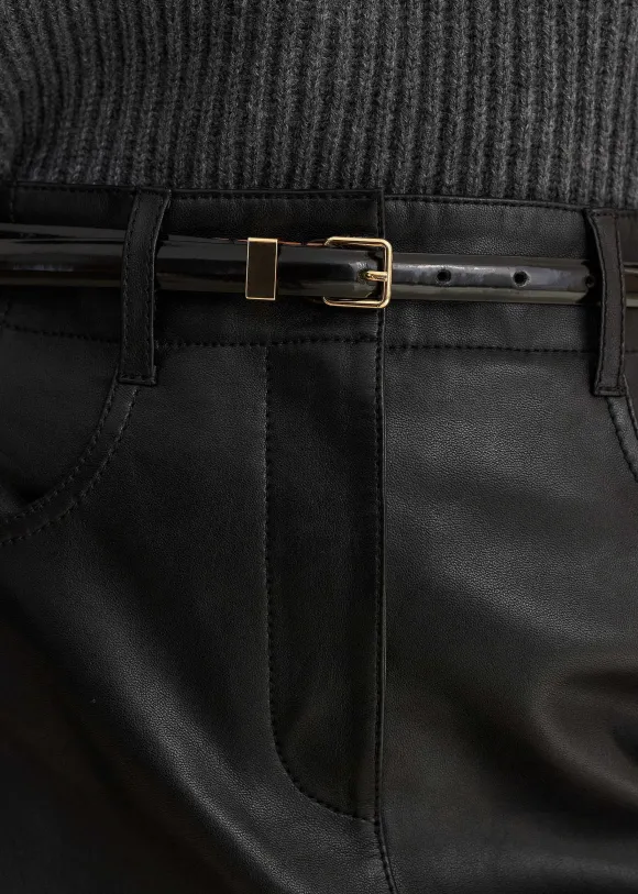Skinny Smooth Leather Belt