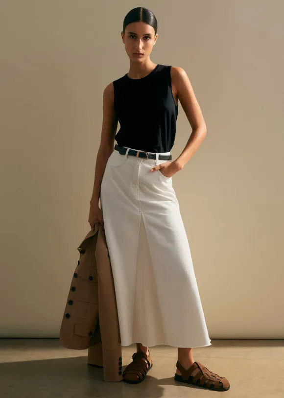 Slub Crew Neck Swing Vest