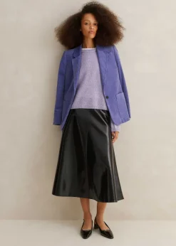 Slub Jersey Crop Crew Neck Top
