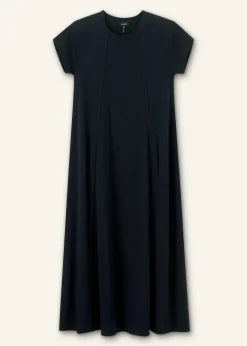 Slub Jersey Midi Swing Dress
