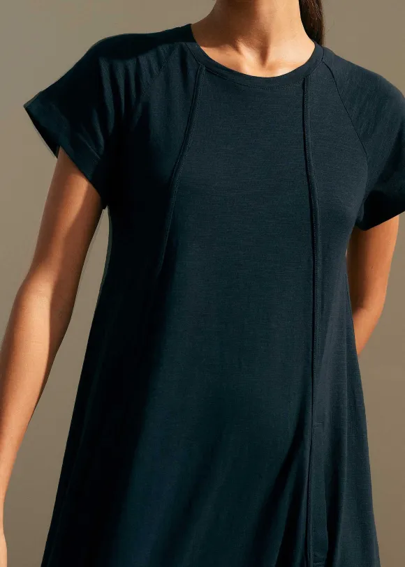 Slub Jersey Midi Swing Dress