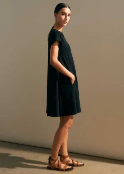 Slub Jersey Raglan Seam Short Swing Dress